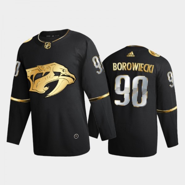 Nashville Predators mark borowiecki #90 2020-21 Golden Edition Black Limited Authentic Jersey