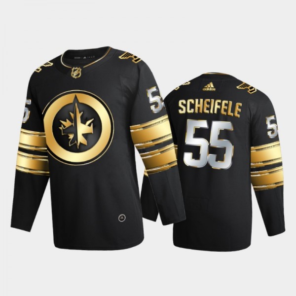 Winnipeg Jets Mark Scheifele #55 2020-21 Golden Edition Black Limited Authentic Jersey
