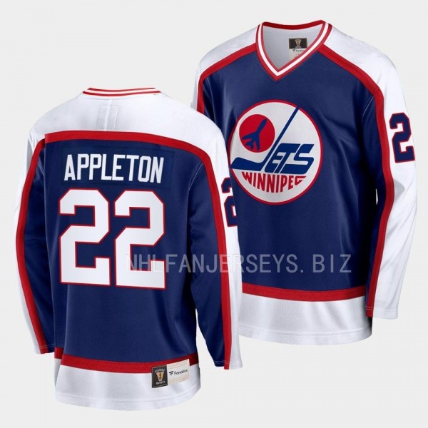 90s Night Winnipeg Jets Mason Appleton #22 Vintage...