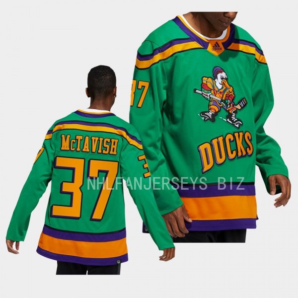 Mighty Ducks Mason McTavish Anaheim Ducks Green #3...