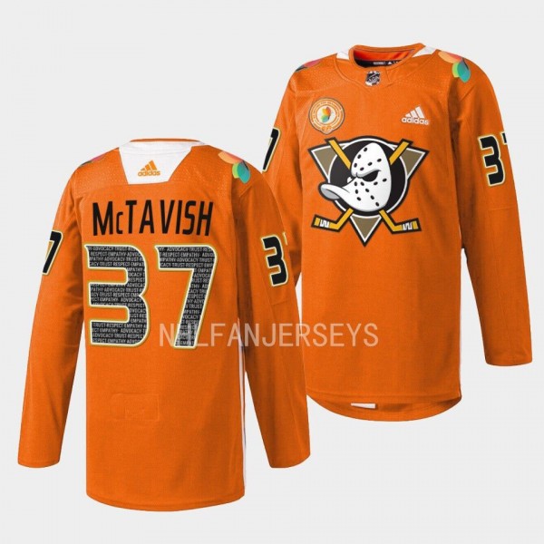 Orangewood Mason McTavish Anaheim Ducks Orange #37...