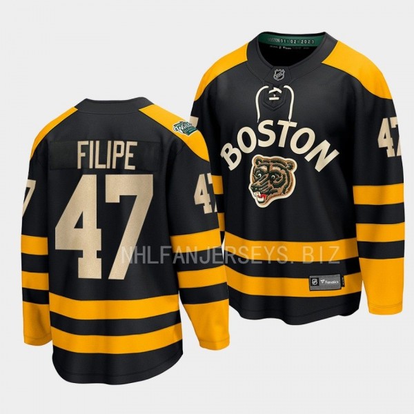 Boston Bruins Matt Filipe 2023 Winter Classic Blac...