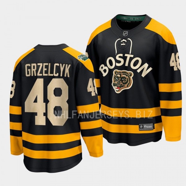 Boston Bruins Matt Grzelcyk 2023 Winter Classic Black Breakaway Jersey Men's