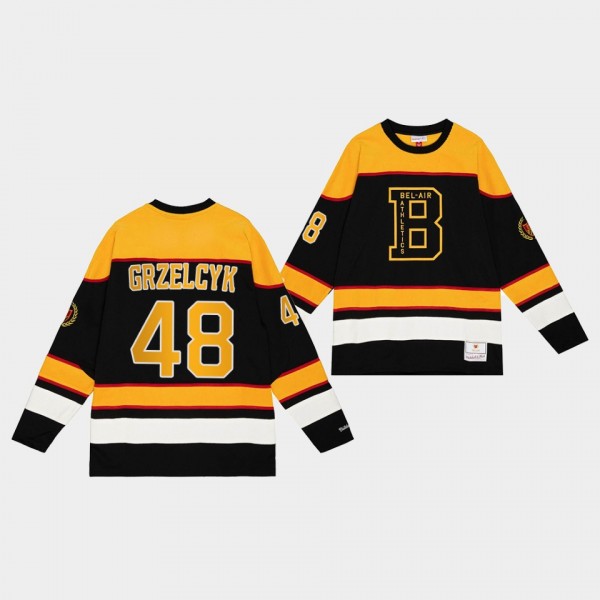 Boston Bruins NHL X Bel-Air Matt Grzelcyk Black #48 Hockey Jersey