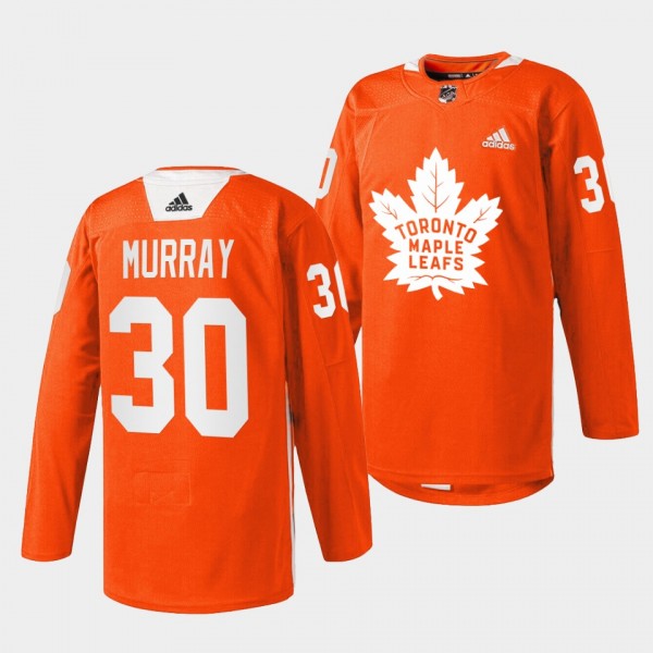 Matt Murray #30 Toronto Maple Leafs 2022 Every Child Matters Warmup Orange Jersey
