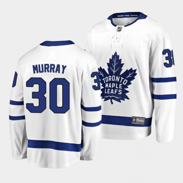 Matt Murray Toronto Maple Leafs 2022 Away White Br...
