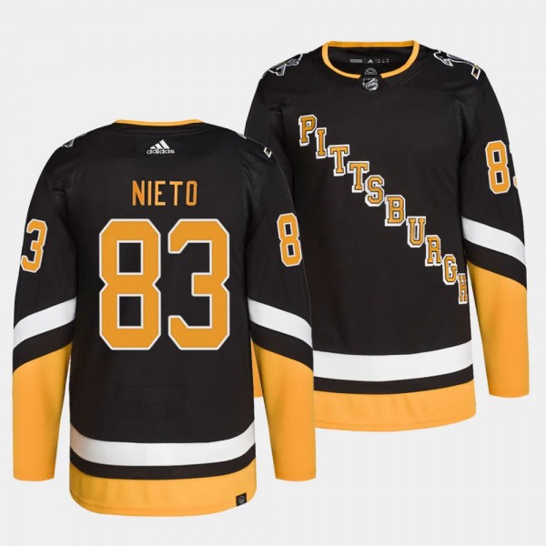 Matt Nieto Pittsburgh Penguins Alternate Black #83 Authentic Pro Primegreen Jersey Men's
