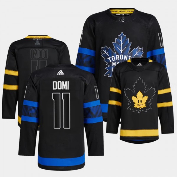 Maple Leafs Max Domi Alternate Men Black #11 Jerse...