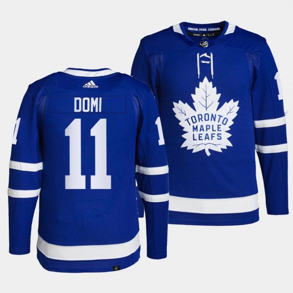 Maple Leafs Max Domi Home Men Blue #11 Jersey Auth...