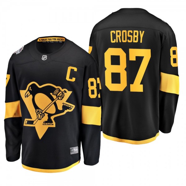 Penguins Sidney Crosby #87 Black Coors Light Break...