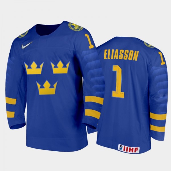 Sweden Jesper Eliasson #1 2020 IIHF World Junior I...