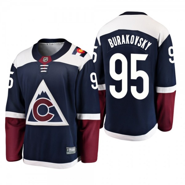 Colorado Avalanche Andre Burakovsky #95 Alternate Breakaway Player Blue Jersey