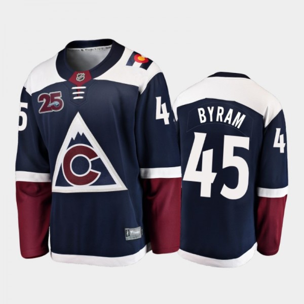 Men Colorado Avalanche Bowen Byram #45 25th Annive...