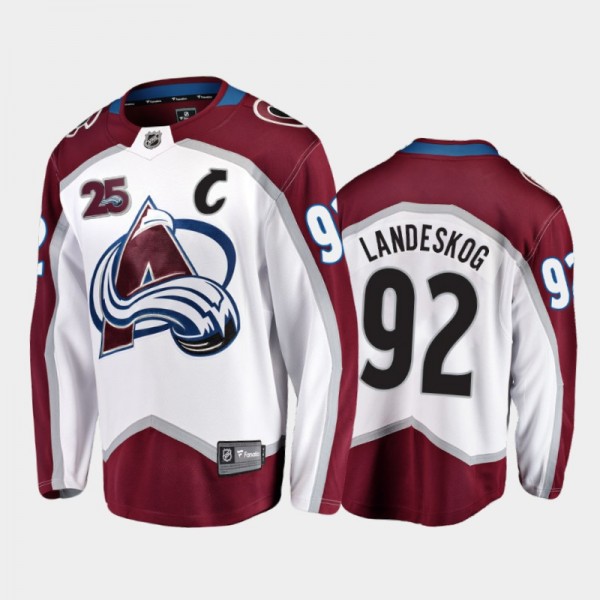 Men Colorado Avalanche Gabriel Landeskog #92 25th ...