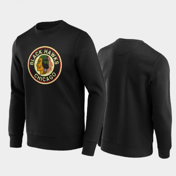 Chicago Blackhawks Vintage Graphic Sweatshirt Blac...