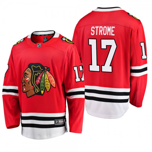 Chicago Blackhawks Dylan Strome #17 Home Red 2019-20 Breakaway Player Jersey