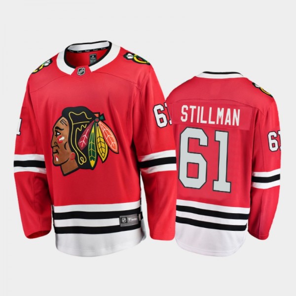 Men's Chicago Blackhawks Riley Stillman #61 Home R...