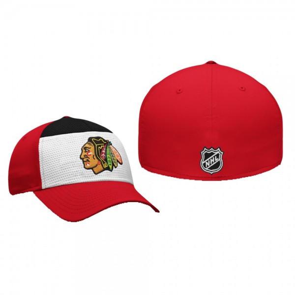 Chicago Blackhawks White Red Breakaway Alternate Jersey Flex Hat