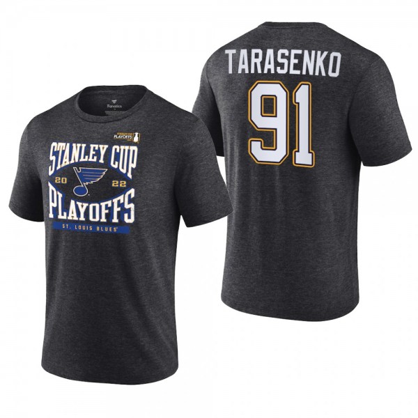 Vladimir Tarasenko 2022 Stanley Cup Playoffs Charcoal Blues T-Shirt