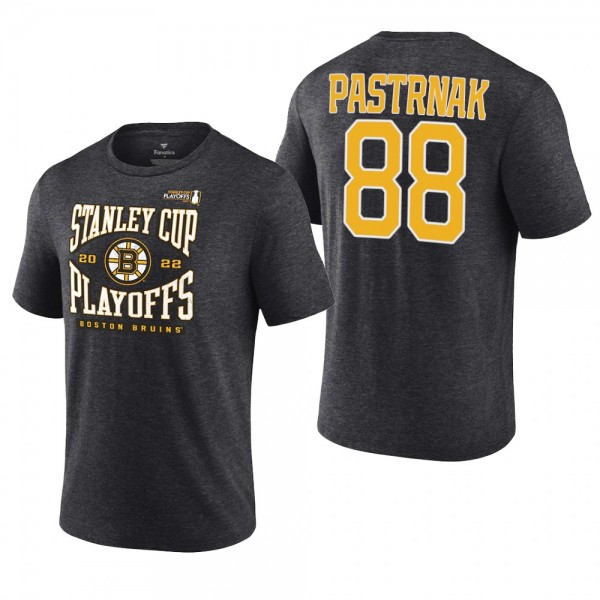 David Pastrnak 2022 Stanley Cup Playoffs Boston Bruins Charcoal T-Shirt
