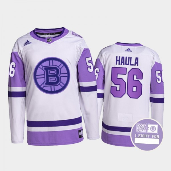 Erik Haula #56 Boston Bruins Hockey Fights Cancer ...