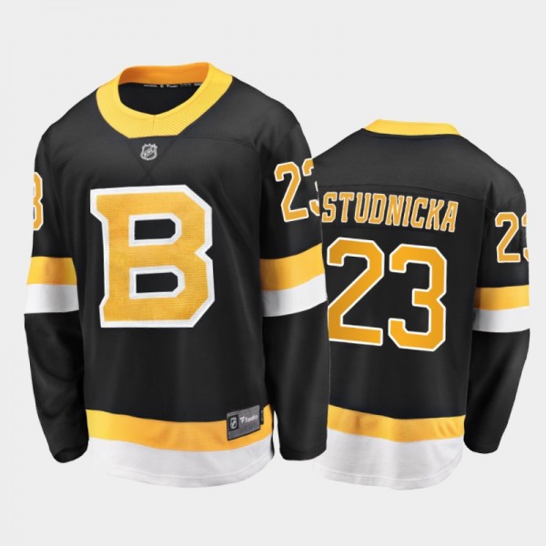 Men's Boston Bruins Jack Studnicka #23 Alternate Black 2020-21 Breakaway Player Jersey