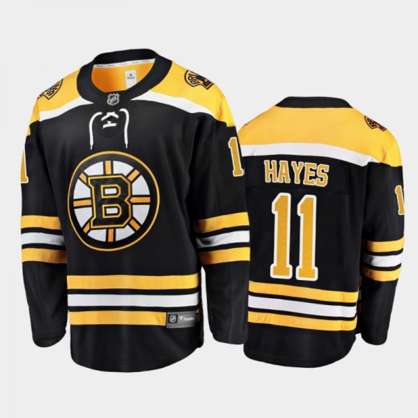 Bruins Jimmy Hayes #11 Home Black Player Jersey
