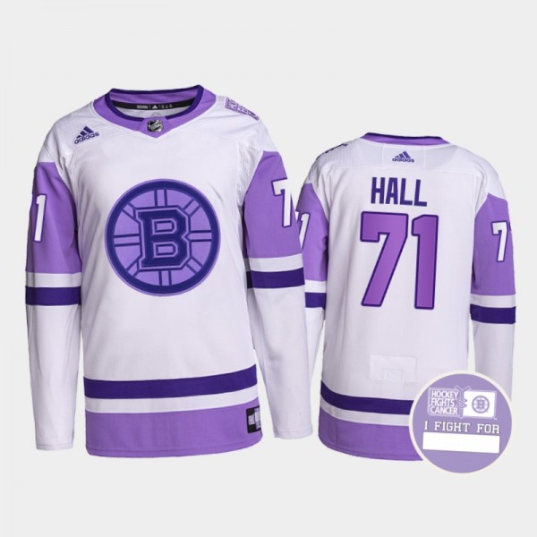 Taylor Hall #71 Boston Bruins Hockey Fights Cancer...