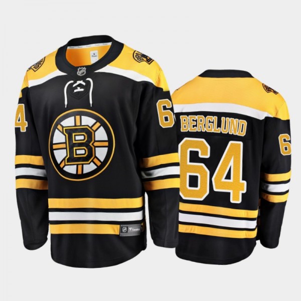 Boston Bruins Victor Berglund #64 Home Black Break...