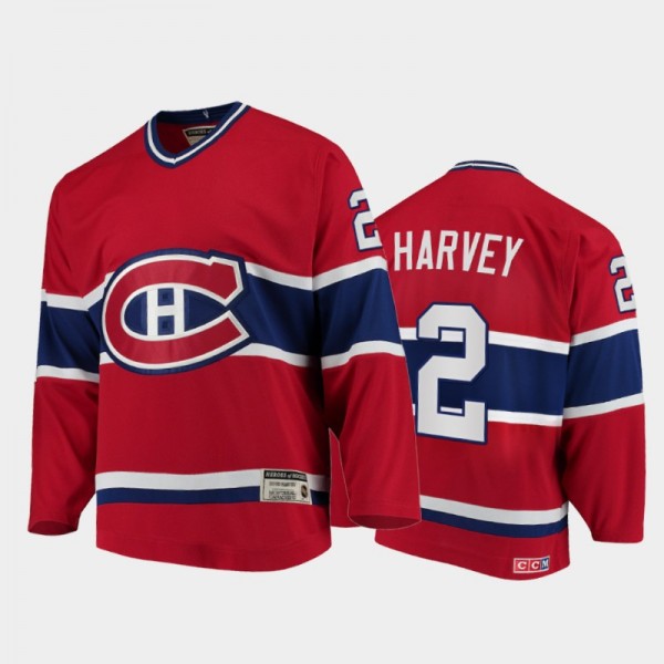 Canadiens Doug Harvey #2 Authentic Throwback Heroe...