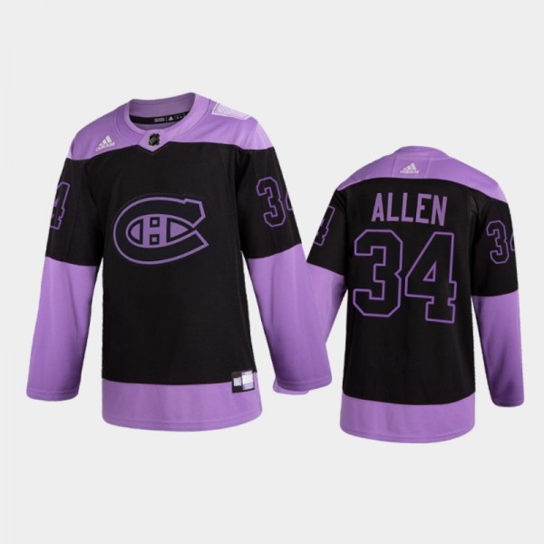 Men Montreal Canadiens Jake Allen #34 2021 Hockey ...