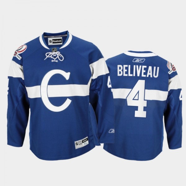 Men Montreal Canadiens Jean Beliveau #4 Throwback ...
