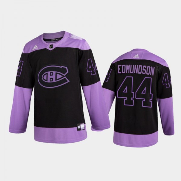 Men Montreal Canadiens Joel Edmundson #44 2021 Hoc...