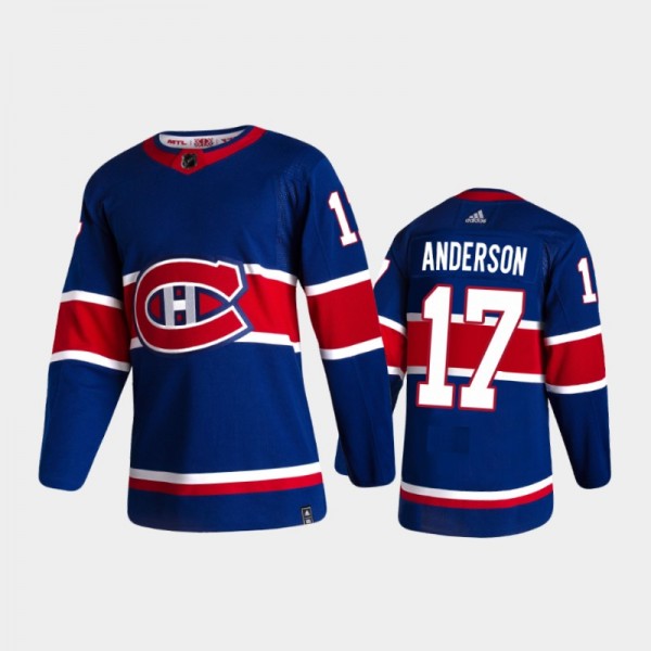 Men's Montreal Canadiens Josh Anderson #17 Reverse...