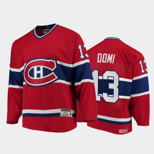 Canadiens Max Domi #13 Authentic Throwback Heroes of Hockey Red Jersey