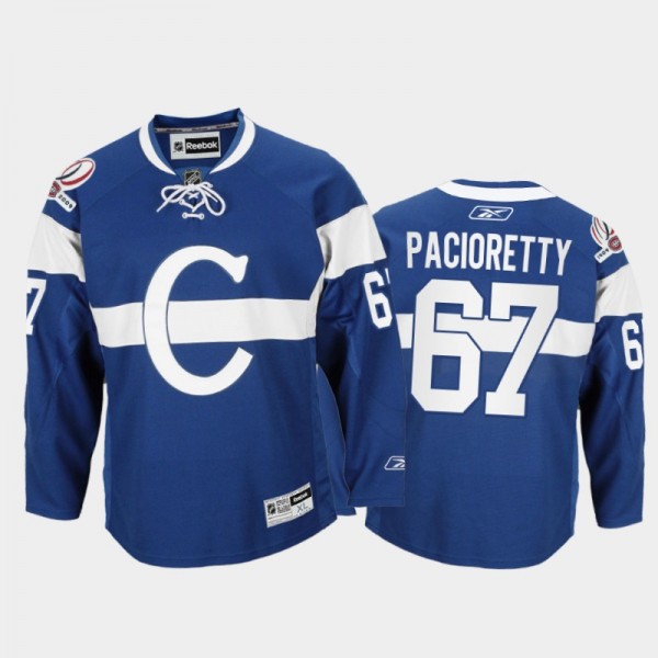 Men Montreal Canadiens Max Pacioretty #67 Throwback 100th Anniversary Celebration Blue Jersey
