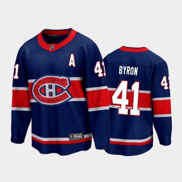 Men's Montreal Canadiens Paul Byron #41 Special Edition Navy 2021 Jersey