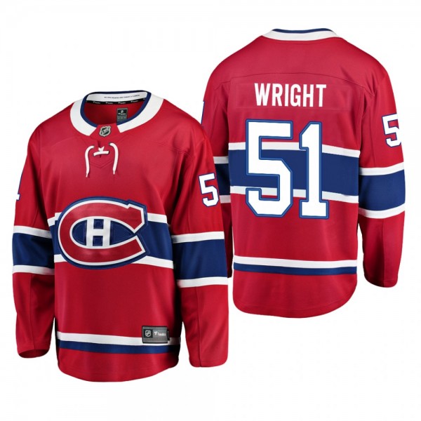 Canadiens Jersey Shane Wright Home Red Uniform