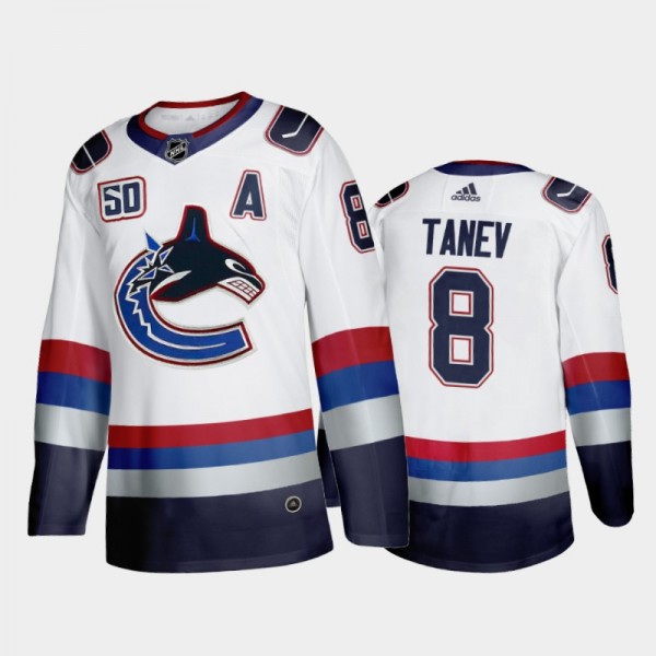 Vancouver Canucks Christopher Tanev #8 Throwback W...
