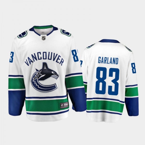 Vancouver Canucks #83 Conor Garland Away White 202...