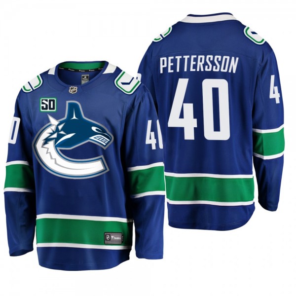 Canucks Elias Pettersson #40 50th Anniversary Home...