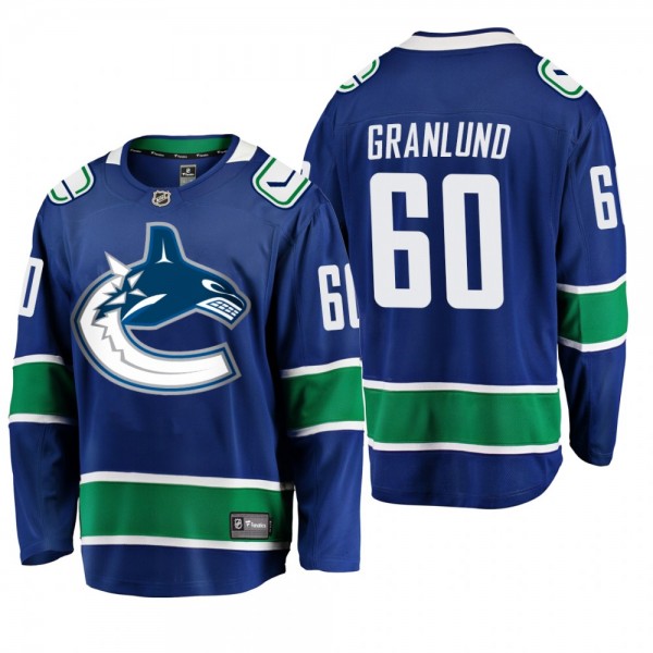 Vancouver Canucks Markus Granlund #60 Home Blue Br...