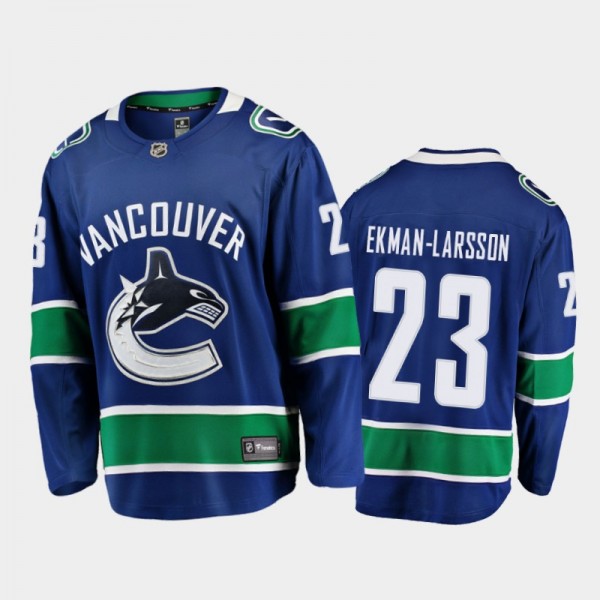 Vancouver Canucks #23 Oliver Ekman-Larsson Home Bl...