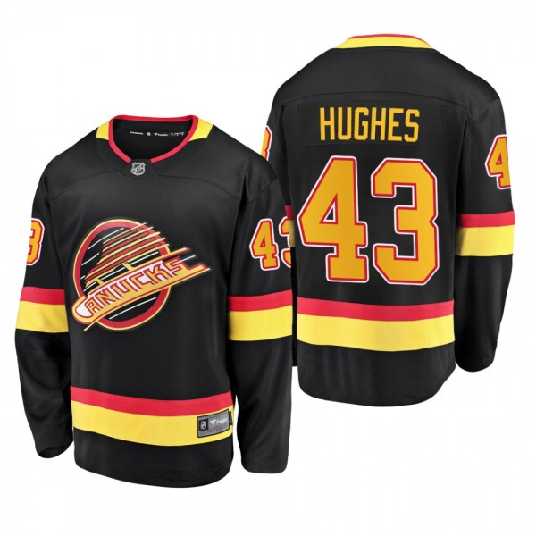 Quinn Hughes #43 Canucks 90's Flying Skate 50th An...