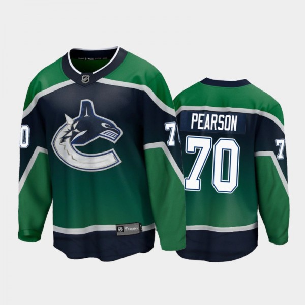 Men's Vancouver Canucks Tanner Pearson #70 Special Edition Green 2021 Jersey