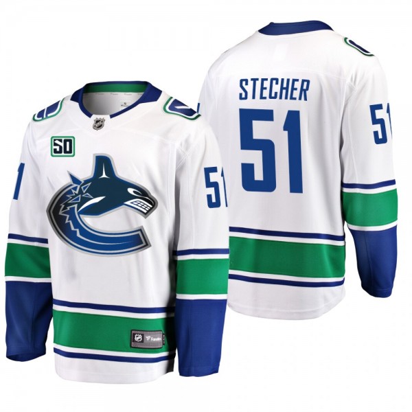 Canucks Troy Stecher #51 50th Anniversary Away Jer...