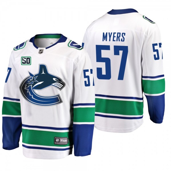 Canucks Tyler Myers #57 50th Anniversary Away Jers...