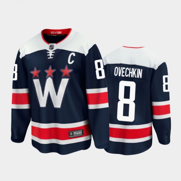 Men's Washington Capitals Alexander Ovechkin #8 Alternate Navy 2020-21 Premier Player Jersey