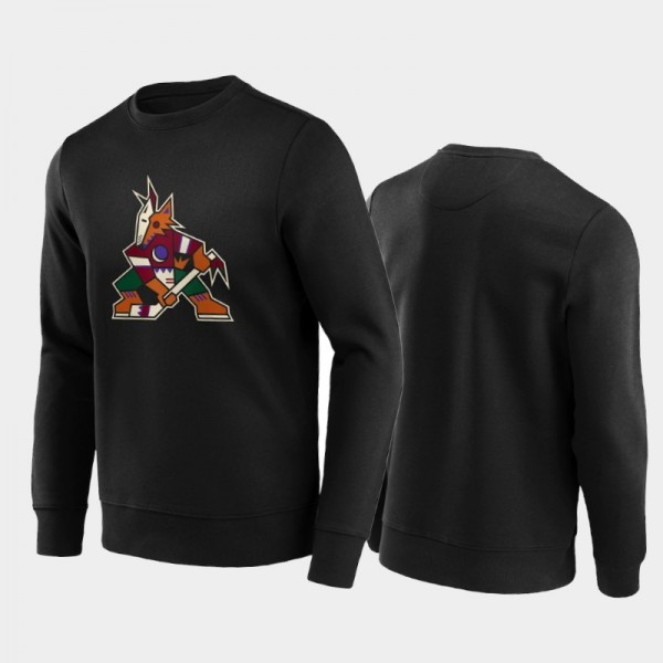 Arizona Coyotes Vintage Graphic Sweatshirt Black Crew