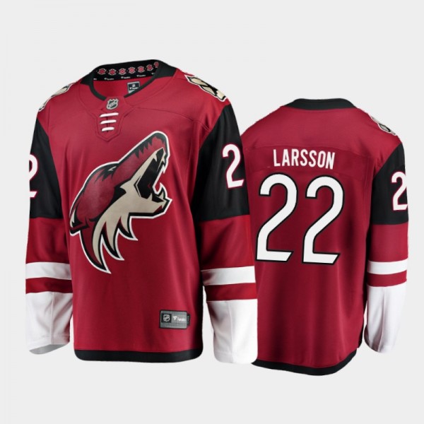 Arizona Coyotes Johan Larsson #22 Home Red 2020-21...
